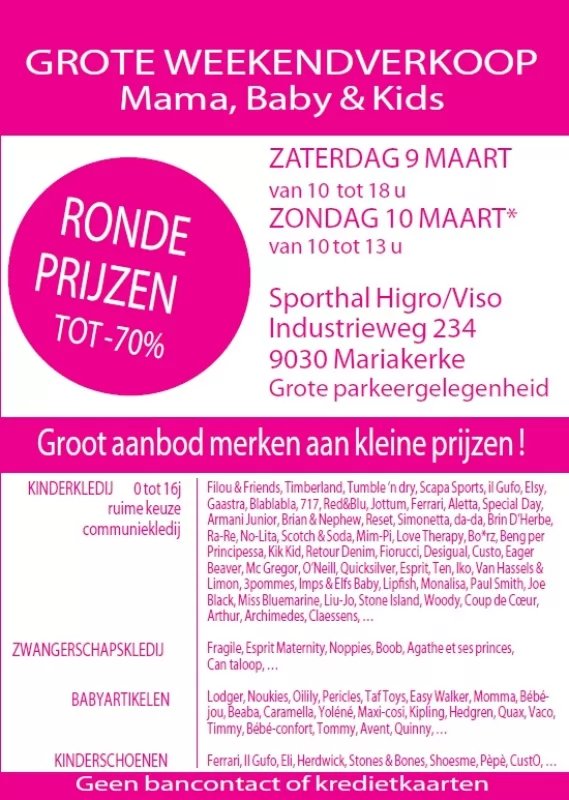 Grote Weekendverkoop 9 & 10 maart Gent - 2